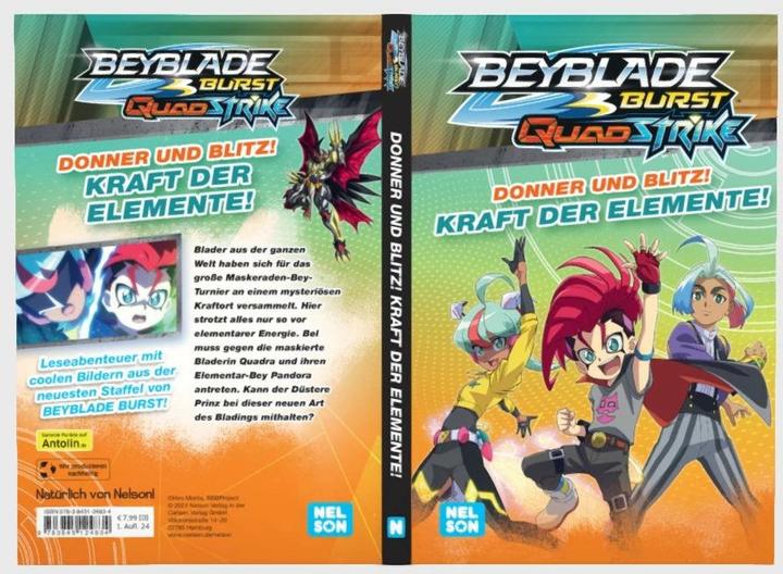 Immagine prodotto BEYBLADE BURST QUADSTRIKE: Donner und Blitz! Kraft der Elemente! (Tedesco, Nelson, 2024)