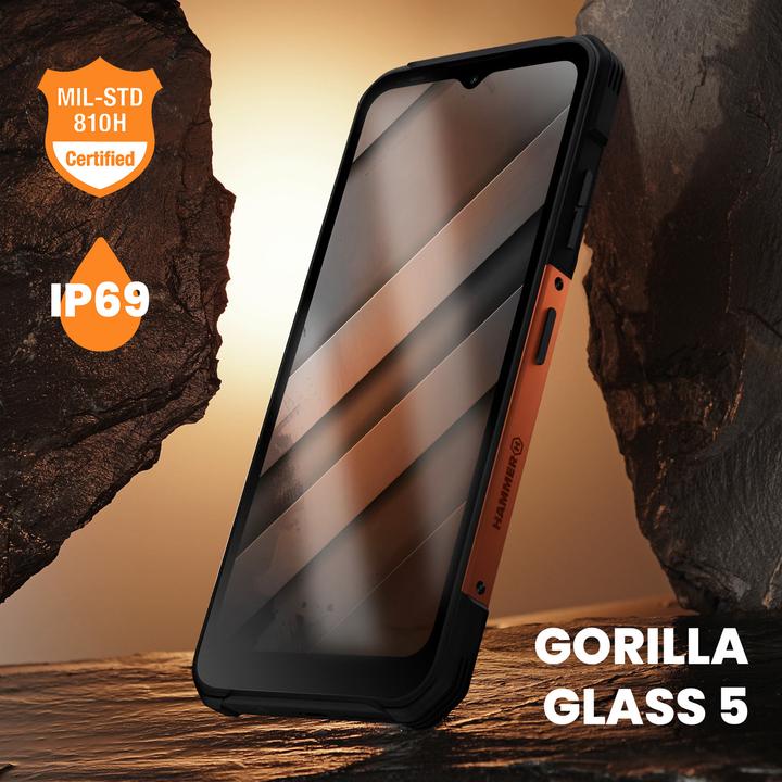 Produktbild Myphone Construction 2 Thermal 5G (256 GB, Schwarz / Orange, 6.58", 108 Mpx, 5G)