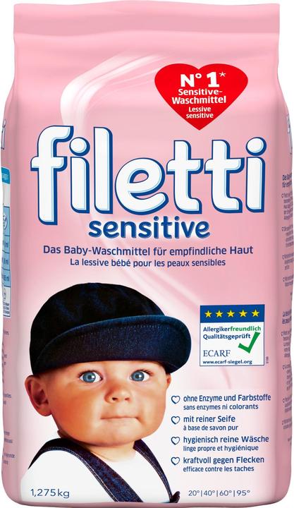 Image du produit Filetti Sensible (20 Cycles de lavage, Lessive en poudre)
