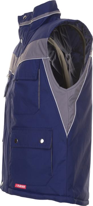 Actual product image Planam unisex winter waistcoat PLALINE navy, zinc size L (L)