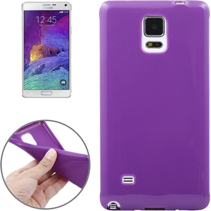 Produktbild König Design Schutzhülle TPU Case für Handy Samsung Galaxy Note 4 SM N910 Lila / Violett (Samsung Galaxy Note 4)