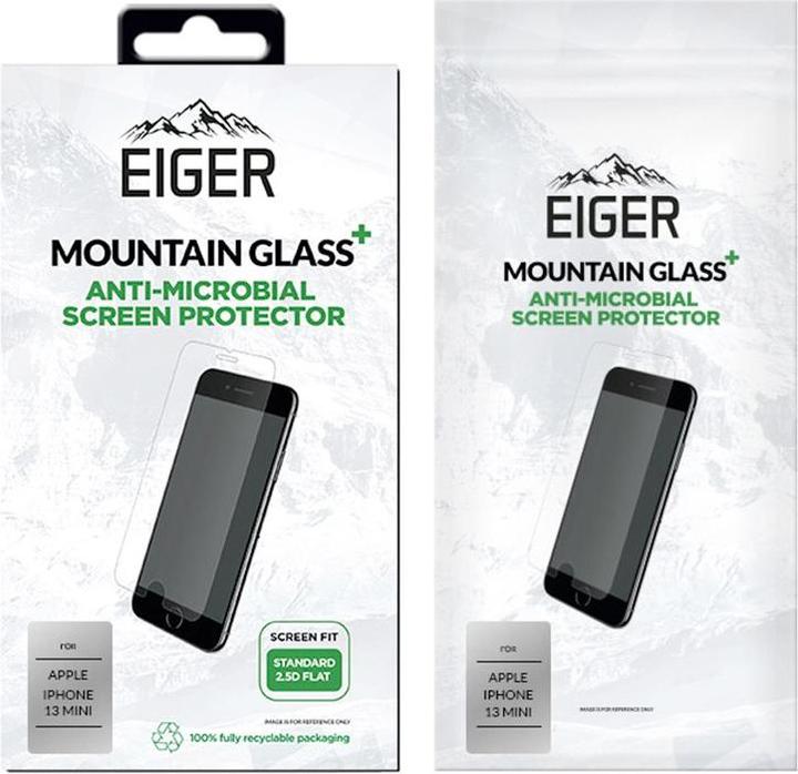Actual product image Eiger Mountain Glass+ (1 Piece, Apple iPhone 13 mini)