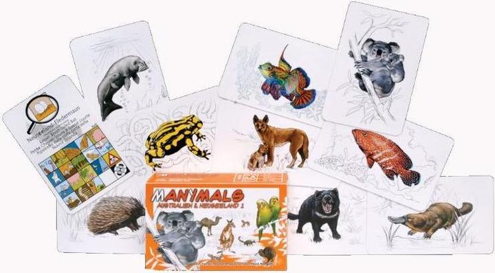 Produktbild ADL00243 - Manimals Australien - Kartenspiel (GB, DE, FR), für 2 bis 6 Spieler, ab 6 Jahren (Deutsch)