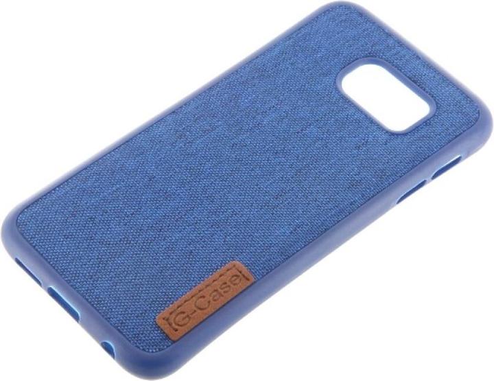 Actual product image OEM Silicone Case Textile for Samsung S7 Edge blue (Samsung Galaxy S7 Edge)