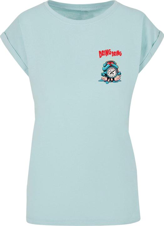 Actual product image Merchcode Ladies ALARM CLOCK Comic Extended Shoulder Tee - 116367 (M)