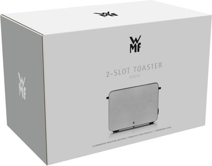 Actual product image WMF Stelio double-slot toaster with bread roll top and bagel function