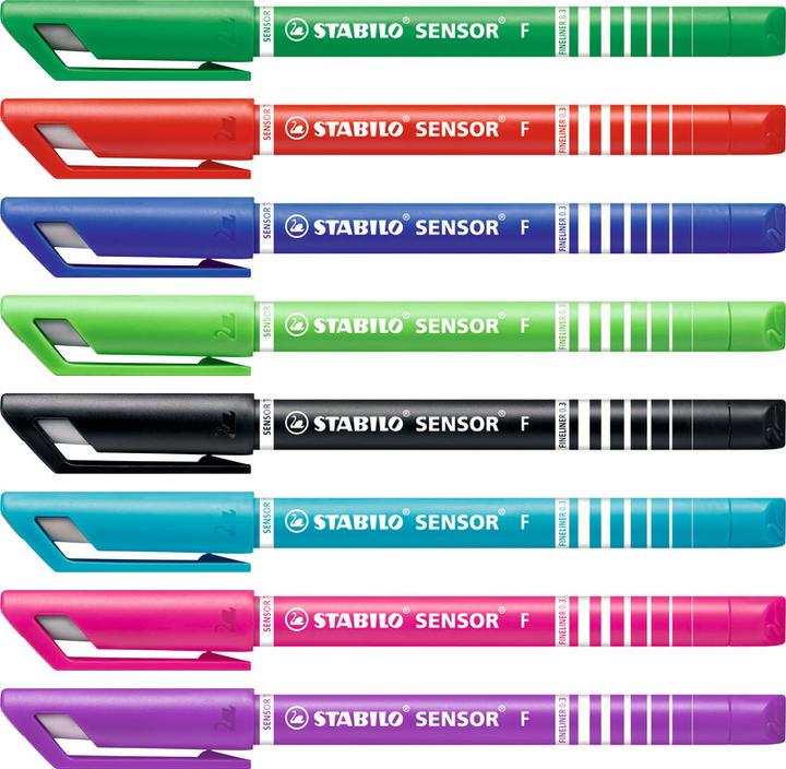 Immagine prodotto STABILO SENSOR F Finliner con affilatore a molla (Multicolore, 4 x)