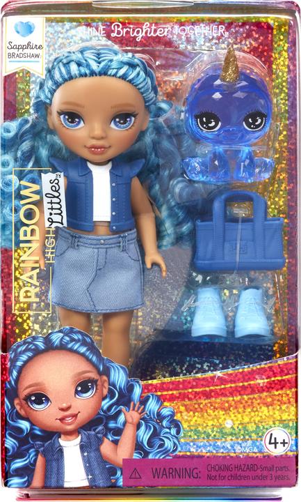 Productafbeelding MGA Rainbow High Littles poppen - Saffier (Blauw)