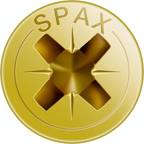 Image du produit Spax Vis R 88094 tête fraisée avec pointe/croix -PZ 4 x 55/35-Z acier électrozingué jaune (500 Vis par pièce)