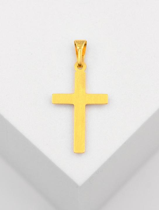 Image du produit Muau Pendant cross yellow gold 750, 26x12mm (Or jaune 750/18K)