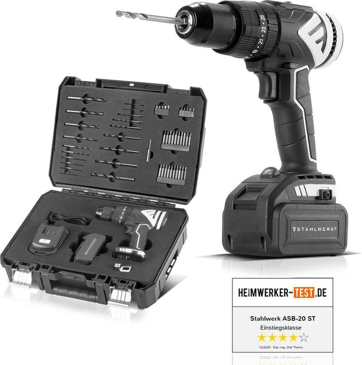 Produktbild Stahlwerk Akku-Schlagbohrschrauber ASB-20 ST Brushless mit 1 x 4 Ah Akku (Akkubetrieb)