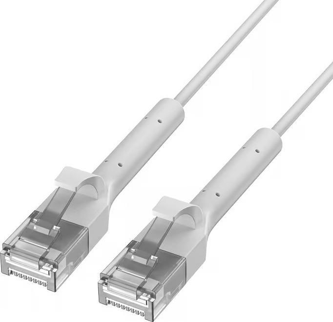 Image du produit Extralink Câble Lan Cat.6 U/Ftp 2m 1gbit Flexible Gainé Paire Blindée Cuivre Brut Blanc (CAT6, 2 m)