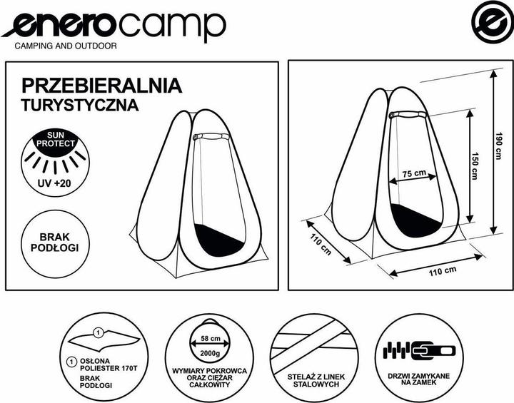 Produktbild Enero Camp Umkleidezelt (Wurfzelt, 2 kg, 1 Person)