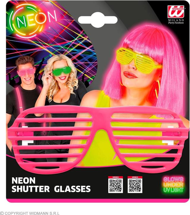 Produktbild Widmann 80er Jahre - Atzenbrille Neon