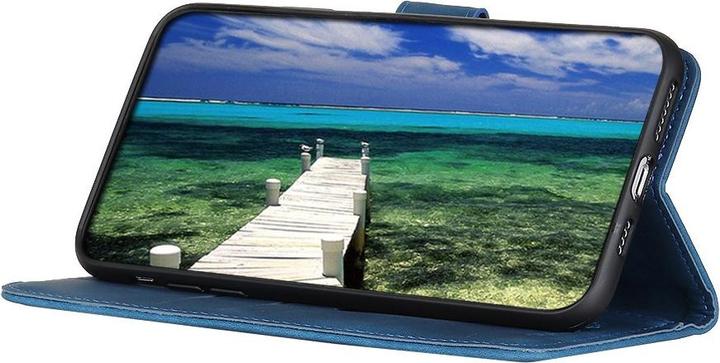 Actual product image Cover-Discount WIKO Y82 - leather case cover dark blue (Wiko Y82)