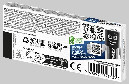 Actual product image Energizer Ultimate Lithium Micro (10 pcs., AAA, 1250 mAh)