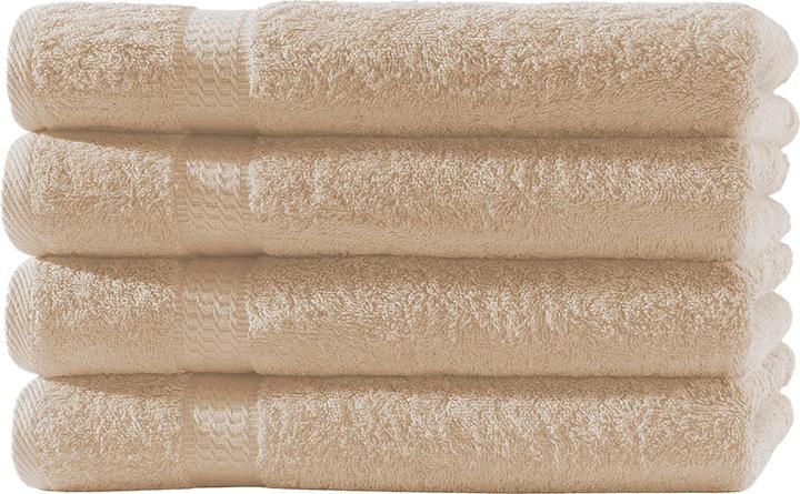Casativo Handtücher im 4er-Set, 100% Baumwolle, beige, 50 x 100 cm (50 x 100 cm)