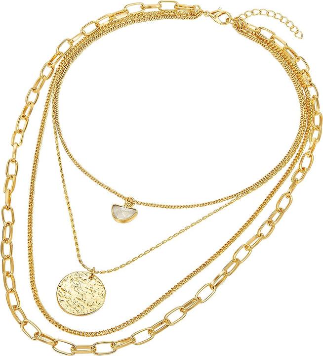 Lulu & Jane Damen Metall-Legierung gelbgold 42,0/48,0/56,0/61,0 cm Basiskette + 5,0 - 29331 (Metall-Legierung)