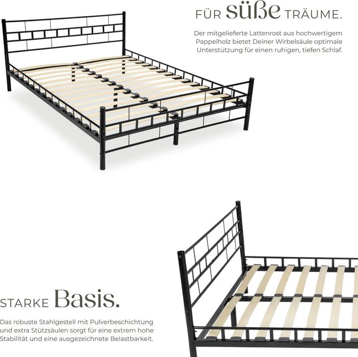 Image du produit tectake Lit Adulte (200 x 140 cm)