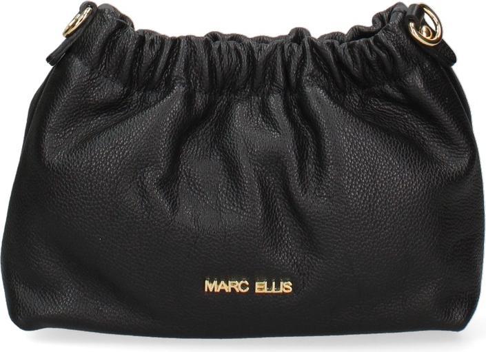 Actual product image Marc Ellis Damen Schultertasche Made In Italy - Modell Lumena - 100% Leder - 21.0 X 16.5 X 7.5 Cm