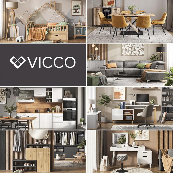 Immagine prodotto Vichy Esstisch Livorno, Schwarz/Goldkraft Eiche, 160 x 80 cm