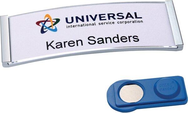 Badgepoint POL20MA66-10DR Badges, 64 x 22 mm, couleur métal