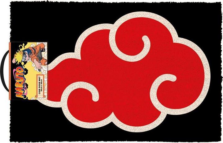 Actual product image Naruto Shippuden Akatsuki Symbol Coir Akatsuki Symbol Door Mat (60 x 40 cm)