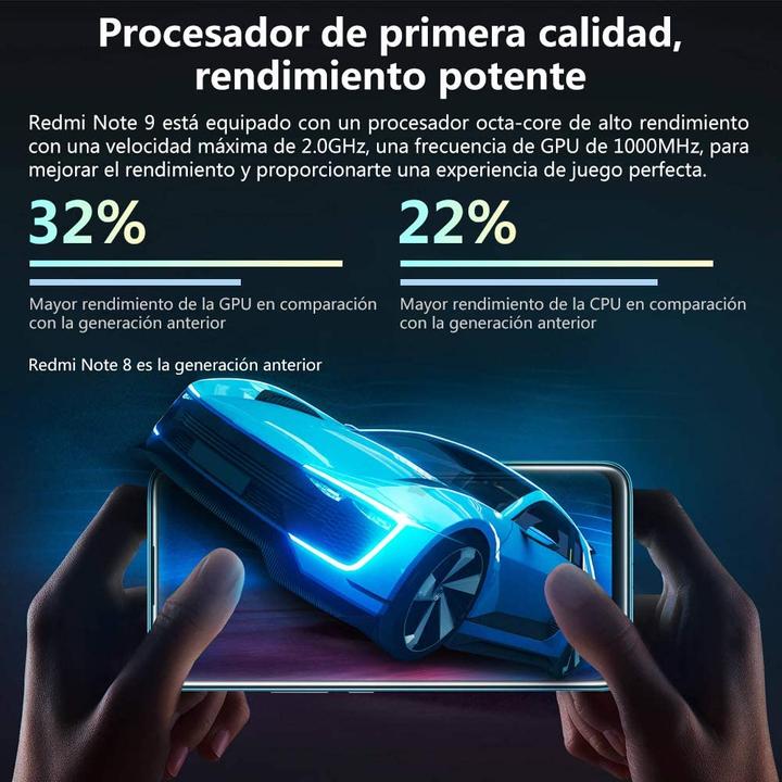 Image du produit Xiaomi Redmi Note 9 (128 Go, Midnight Grey, 6.53", Double SIM + SD, 48 Mpx, 4G)