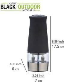 Actual product image Wenko Elektrische Mühle mit LED-Licht (Salt, Pepper)