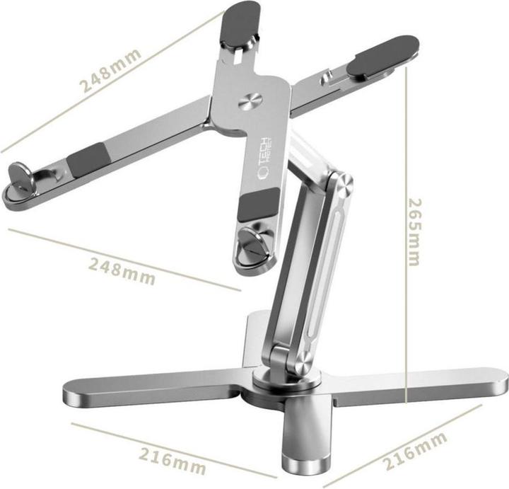 Actual product image Tech-Protect ULS200 universal stand for laptops up to 16" - silver