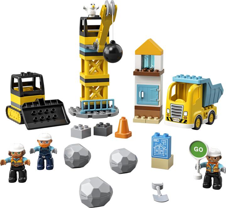 Actual product image LEGO DUPLO construction site with wrecking ball (10932)