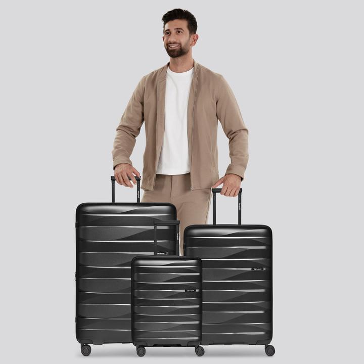Produktbild Bergpfeil Travel 4-Rollen Kofferset 3-tlg. mit Dehnfalte (228 l, XL (ab 115l))