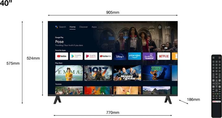 Actual product image TCL 40S5403A (40", LED, Full HD, 2023)