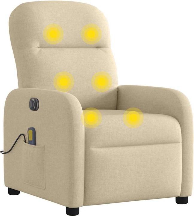 Immagine prodotto VidaXL Sedia da massaggio elettrica in tessuto crema