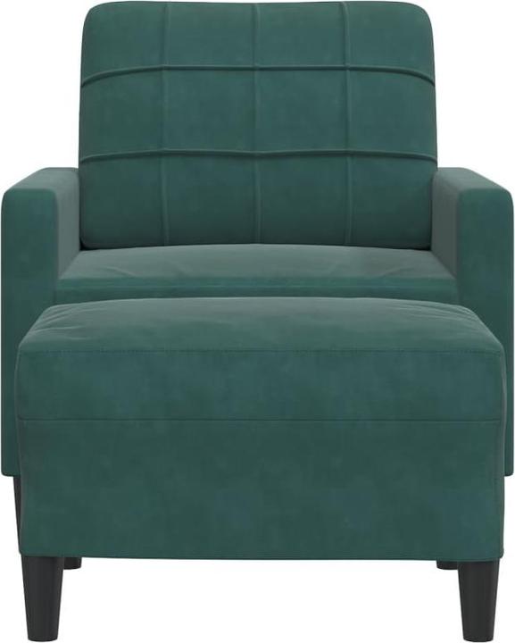 Produktbild VidaXL Sessel Sofa Loungesessel Fernsehsessel Clubsessel Hocker Dunkelgrün Samt