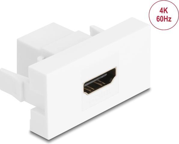 Actual product image Delock Easy 45 module HDMI socket to HDMI socket 4K 60Hz white (Antenna cable)