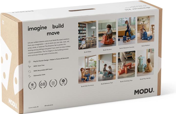 Modu Dreamer Set - XXL Building Set Balance Toy, Slider, Seesaw