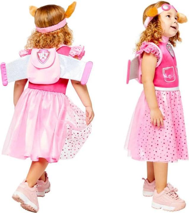 Actual product image Amscan Children's costume Skye from Paw Patrol, dress, headpiece, wing backpack, series, helper on (104)