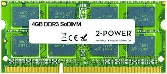 Productafbeelding 2-Power 4GB DDR3 1333MHz SoDIMM (1 x 4GB, 1333 MHz, DDR3 RAM, SO-DIMM)
