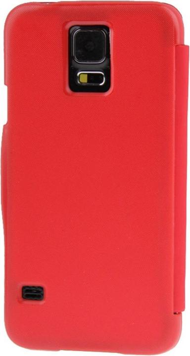 Produktbild König Design Handyhülle Tasche für Samsung Galaxy S5 mini G800 Rot gebürstet (Samsung Galaxy S5 Mini)