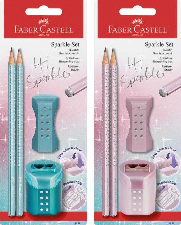 Produktbild Faber-Castell Schreibset 4-tlg. Sparkle ocean metallic (2 mm, B, 4 x)