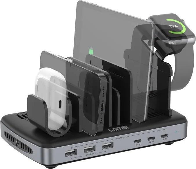 Produktbild Unitek LADESTATION 3X USB-A 20W 3X USBC PD 80W (80 W)