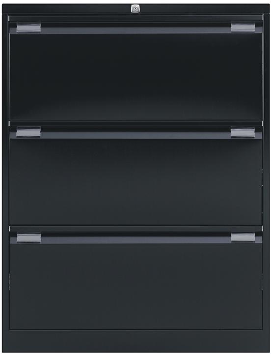 Productafbeelding Bisley Hangmappenkast zwart 3 laden 80,0 x 62,2 x 101,6 cm