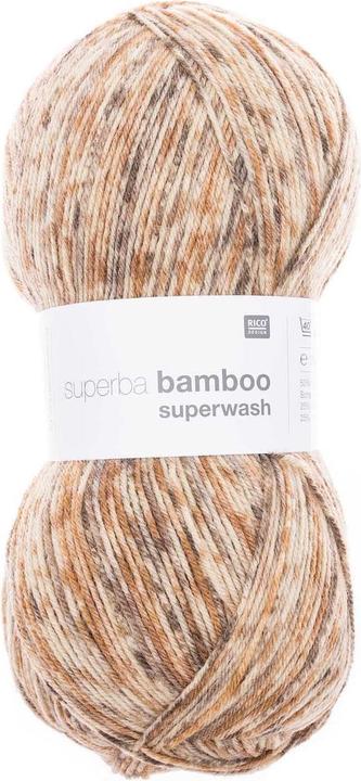 Actual product image Rico Design Wool Bamboo for socks 4-thread, 100 g, Beige Brown (420 m)