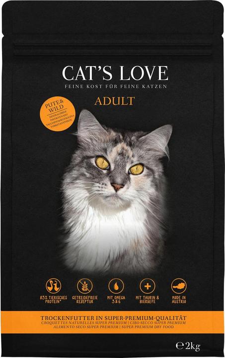Image du produit Cat's Love Nourriture sèche Nourriture sèche Adult Dinde & Gibier, 2 kg (Adulte, 1 pcs, 2000 g)