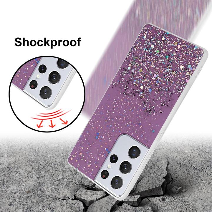 Image du produit Cadorabo Couverture TPU paillettes scintillantes (Samsung Galaxy S21 Ultra)