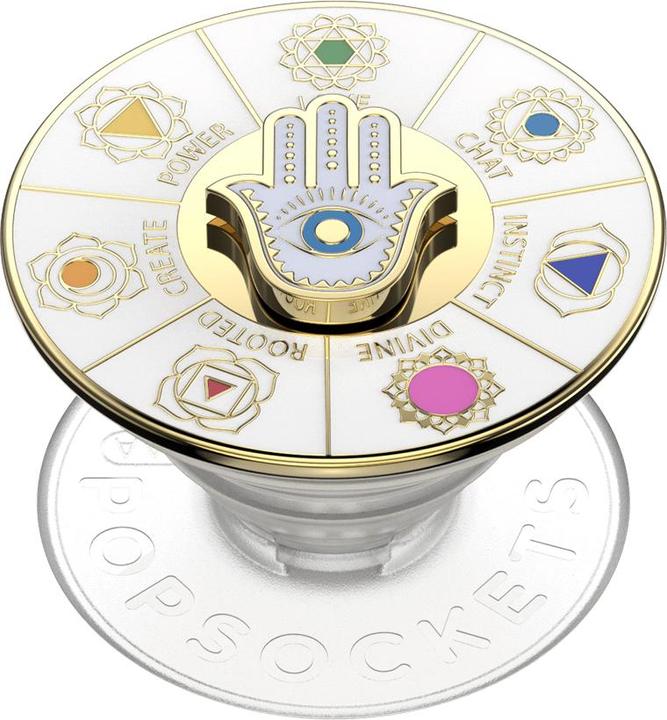 PopSockets - PopGrip (806073) - Enamel Spinner Chakras - Clear