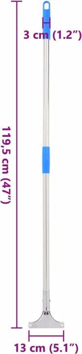 Actual product image VidaXL Floor squeegee handle 119.5 cm and plastic (1 pcs.)
