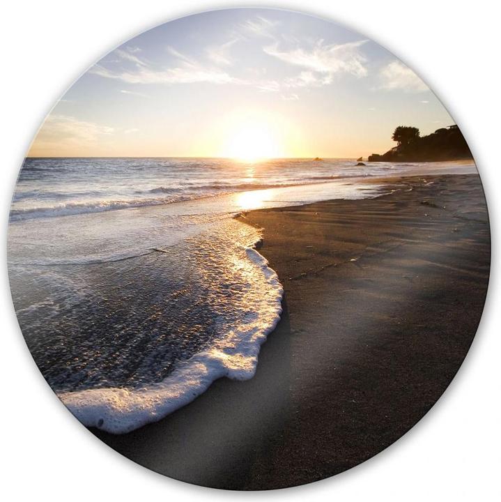 Produktbild Trenddeko Sonnenuntergang am Meer - rund (Ø 30 cm)