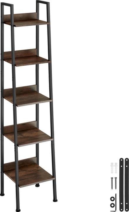 Actual product image tectake Free standing shelf Chatham | With 4 to 5 tiers (35.5 x 31.5 x 170.5 cm)